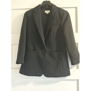 Maeve By Anthropologie US Size 2/UK 6 Black Fitted Blazer